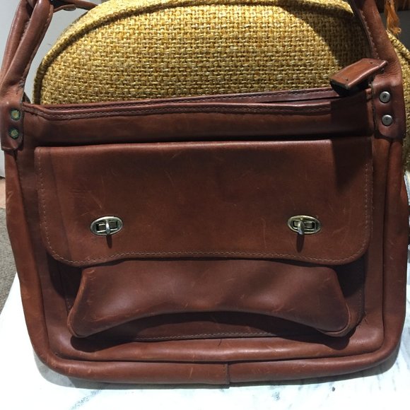 VINTAGE MESSENGER CROWN LEATHER BAGS - Picture 3 of 14